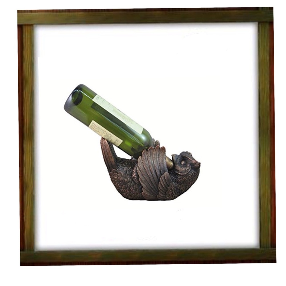🆕🏬AUCTION PRICE👩🏻‍⚖️ Owl Wine Bottle Holder